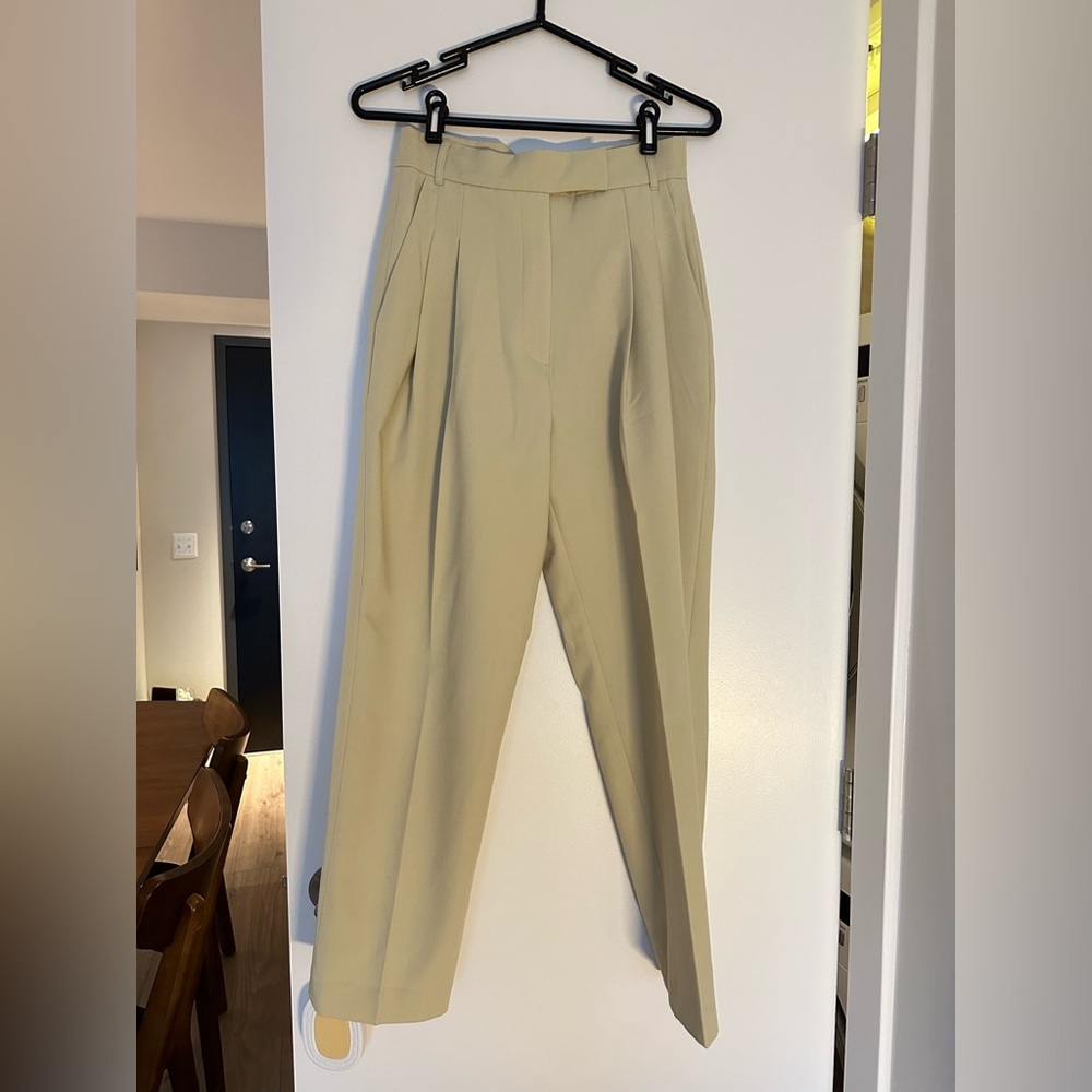 Pixie Market trousers, pea green, size small